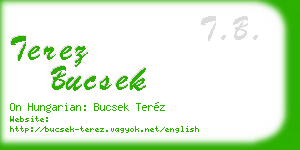 terez bucsek business card